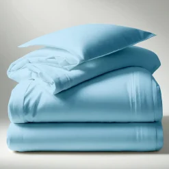 Housse de couette polycoton TERTIO® - Bleu Lagon