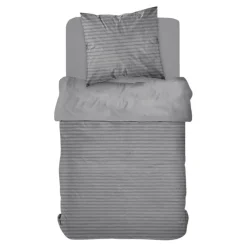 Housse de couette Polyester RIBBED Acier