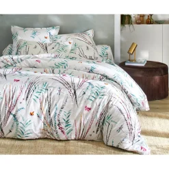 Housse de couette TEMPS LIBRE blanche en coton
