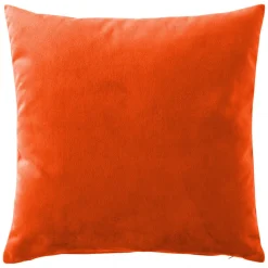 Housse de coussin lin lavé - orange