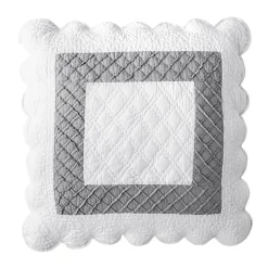 Housse polochon 50xdiam.15 - Blanc - Gris