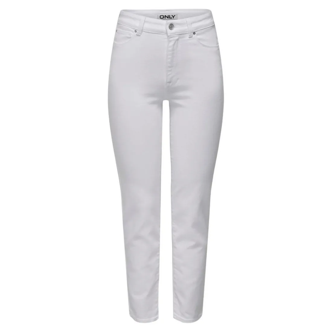 Jean coupe droite blanc en coton Alia