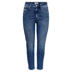 Jean coupe droite bleu en coton Daisy