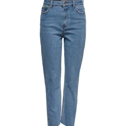 Jean coupe droite Court bleu en coton Liz