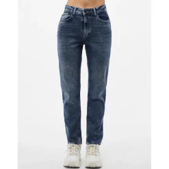 Jean coupe tapered bleu en coton