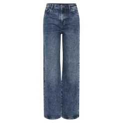 Jean droit taille haute en coton Selma bleu Amy