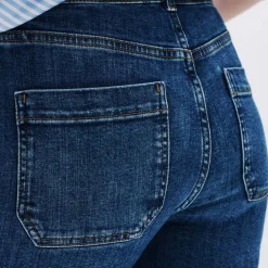 Jean flare bleu en coton