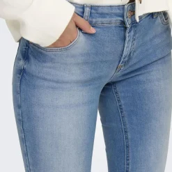 Jean flare Blush bleu en coton Sofia