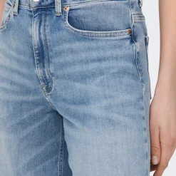 Jean Flare Taille haute ONLMADISON - Bleu en coton Rose