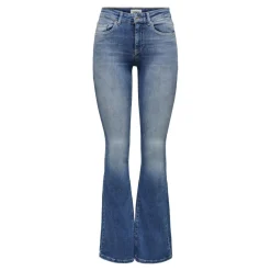 Jean flared bleu en coton Gaia