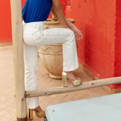 Jean POEMA blanc en coton