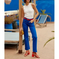 Jean POEMA bleu en coton