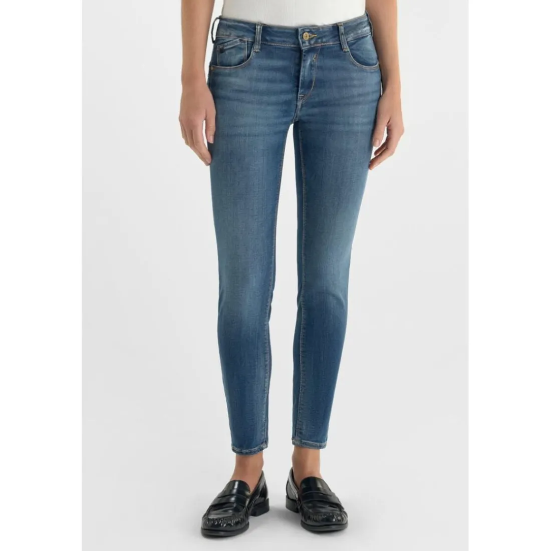 Jean push up Pulp Slim bleu en coton Aria