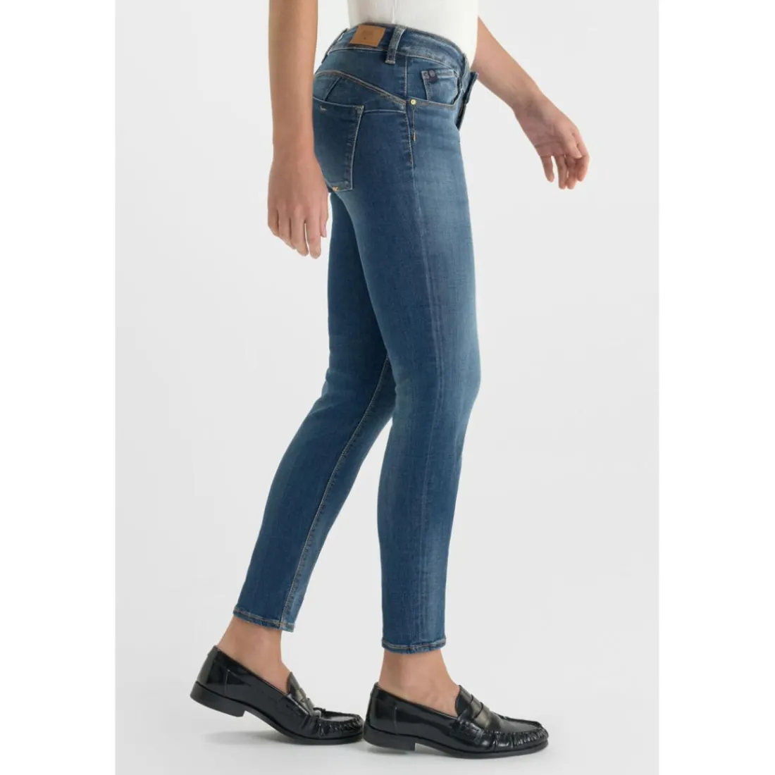 Jean push up Pulp Slim bleu en coton Aria