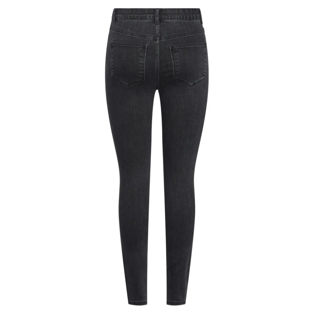 Jean skinny taille haute Dea gris en coton Fawn