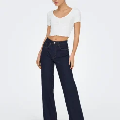 Jean Taille Haute ONLJUICY - Bleu Sue en coton