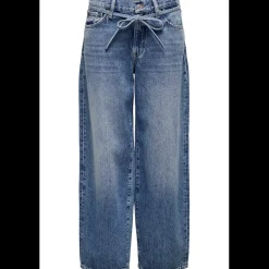 Jean Taille moyenne balloon bleu denim en coton Yas