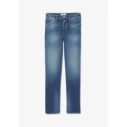 Jeans 400/19 mom Basic taille haute bleu N°3 en coton Eva
