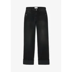 Jeans 400/28 regular loose Bonnie taille haute noir N°1 en coton Fern