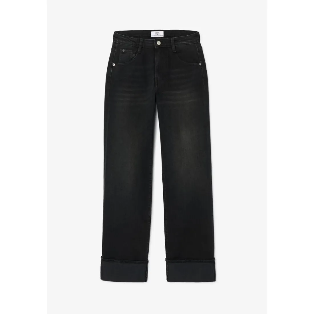 Jeans 400/28 regular loose Bonnie taille haute noir N°1 en coton Fern