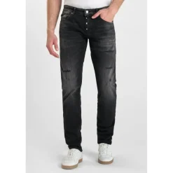 Jeans ajusté stretch 700/11, longueur 34 noir Xander en coton