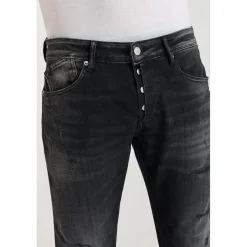 Jeans ajusté stretch 700/11, longueur 34 noir Xander en coton