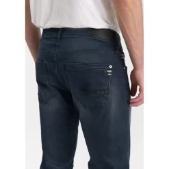 Jeans ajusté stretch 700/11, longueur 34 bleu Yardley en coton