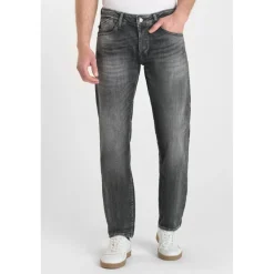 Jeans ajusté stretch 700/11, longueur 34 gris en coton Ryan