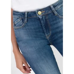 Jeans bootcut POWER bootcut, longueur 34 bleu en coton Amy