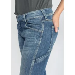 Jeans boyfit 200/43, longueur 34 bleu en coton Julia