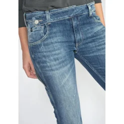 Jeans boyfit 200/43, longueur 34 bleu en coton Julia