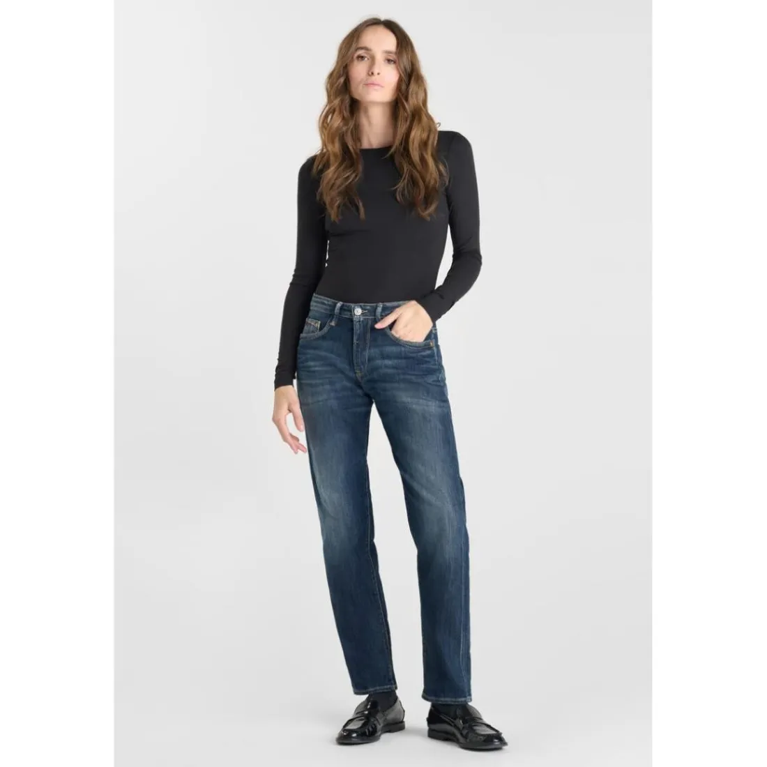 Jeans boyfit 200/43, longueur 34 bleu Fern