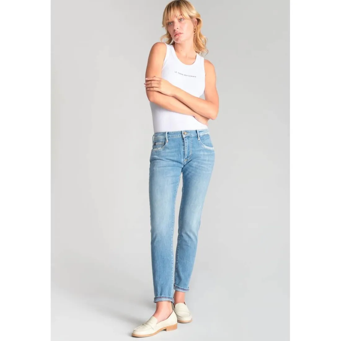 Jeans boyfit 200/43, longueur 34 bleu Pax