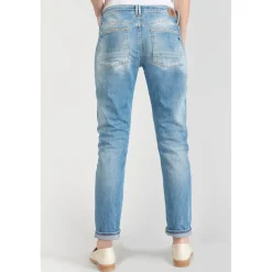 Jeans boyfit 200/43, longueur 34 bleu en coton Eve
