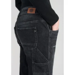 Jeans boyfit 200/43, longueur 34 noir en coton