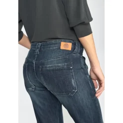 Jeans Cara 200/43 boyfit destroy bleu-noir N°2 en coton