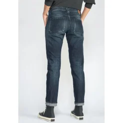 Jeans Cara 200/43 boyfit destroy bleu-noir N°2 en coton