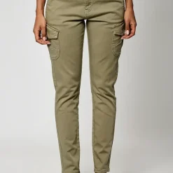 Jeans DERA en coton kaki