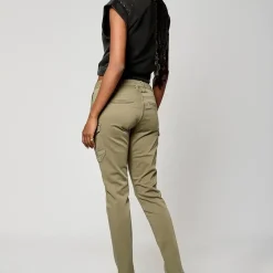 Jeans DERA en coton kaki