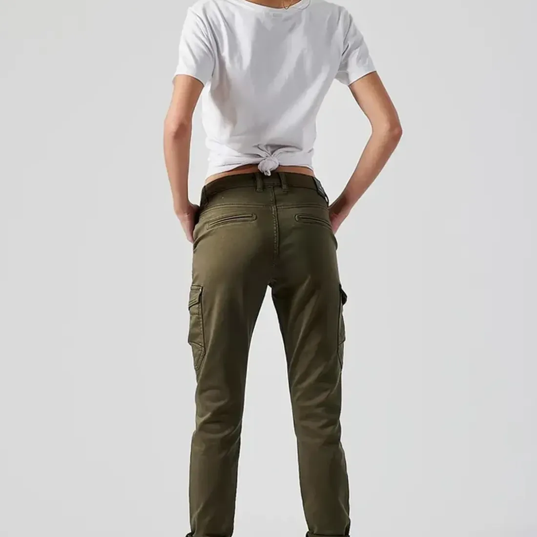 Jeans DERA kaki en coton