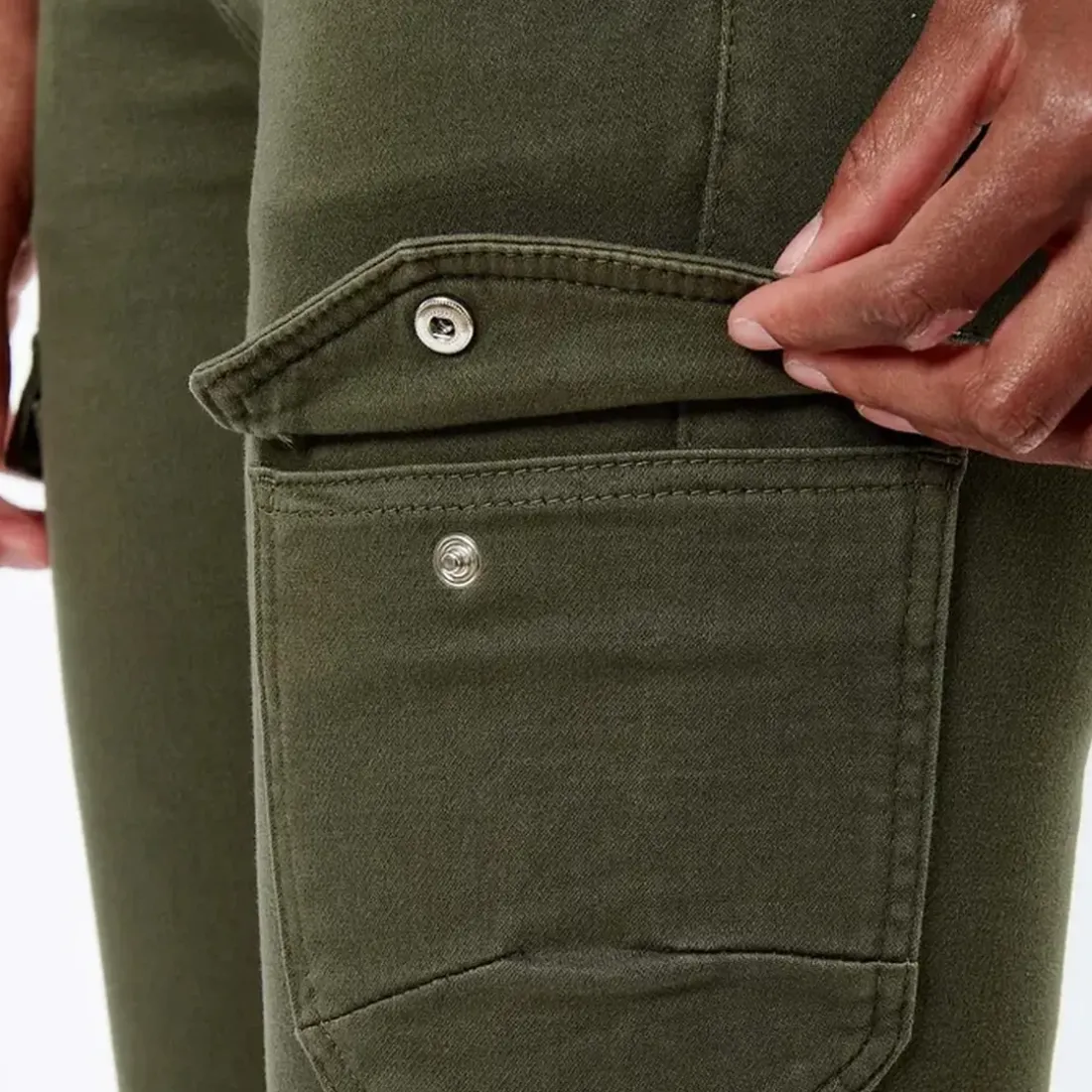 Jeans DERA kaki en coton