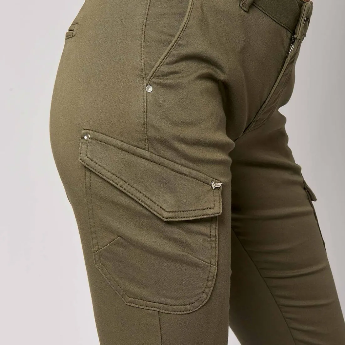 Jeans DERA kaki en coton