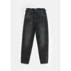 Jeans fille, Milina boyfit noir N°1 en coton