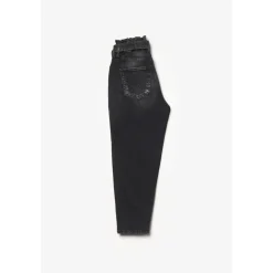 Jeans fille, Milina boyfit noir N°1 en coton