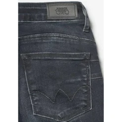 Jeans fille, Sina pulp Flare taille haute bleu-noir N°1 en coton