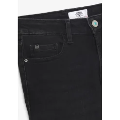 Jeans flare Four taille haute noir N°1 en coton Lane