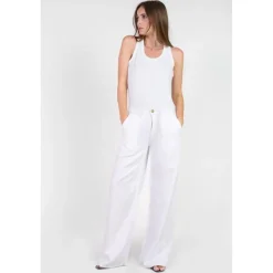 Jeans flare, très évasé , longueur 34 blanc Queen