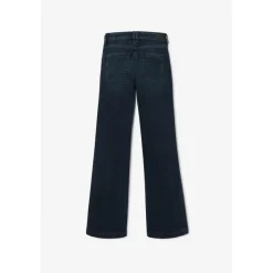 Jeans flare, très évasé, longueur 34 bleu Ella en coton