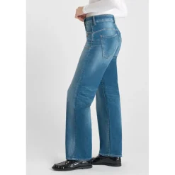 Jeans flare, très évasé pulp wide leg taille haute 7/8ème, longueur 34 bleu Nell