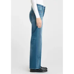 Jeans flare, très évasé pulp wide leg taille haute 7/8ème, longueur 34 bleu Nell